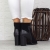 Botine dama cu toc negre din piele ecologica si material textil Ryliana, 5 - Kalapod.net