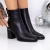 Botine dama cu toc negre din piele ecologica Forona - Kalapod.net