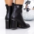 Botine dama cu toc negre din piele ecologica Forona, 4 - Kalapod.net