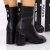 Botine dama cu toc negre din piele ecologica Onaya, 4 - Kalapod.net