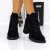 Botine dama cu toc negre din material textil Onara, 3 - Kalapod.net