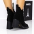 Botine dama cu toc negre din material textil Onara, 4 - Kalapod.net