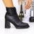 Botine dama cu toc negre din piele ecologica Davara, 5 - Kalapod.net