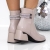 Botine dama cu toc bej din piele ecologica Atava, 4 - Kalapod.net