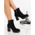 Botine dama cu toc negre din material textil Onaza, 3 - Kalapod.net