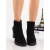 Botine dama cu toc negre din material textil Onaza, 4 - Kalapod.net