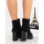 Botine dama cu toc negre din material textil Onaza, 5 - Kalapod.net