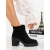 Botine dama cu toc negre din material textil Olana, 2 - Kalapod.net