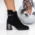 Botine dama negre din material sintetic Livona, 2 - Kalapod.net