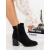 Botine dama cu toc negre din material textil Onaira, 2 - Kalapod.net