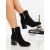 Botine dama cu toc negre din material textil Onaira, 3 - Kalapod.net