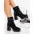 Botine dama cu toc negre din material textil Onyva, 3 - Kalapod.net