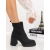 Botine dama cu toc negre din material sintetic Ayona, 2 - Kalapod.net