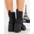 Botine dama cu toc negre din material sintetic Ayona, 5 - Kalapod.net