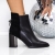 Botine dama cu toc negre din piele ecologica Onaha, 2 - Kalapod.net