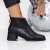 Botine dama cu toc negre din piele ecologica Navira, 2 - Kalapod.net