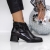 Botine dama cu toc negre din piele ecologica lacuita Navira, 2 - Kalapod.net