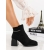 Botine dama cu toc negre din material textil Onella, 2 - Kalapod.net