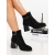 Botine dama cu toc negre din material textil Onella, 3 - Kalapod.net