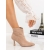 Botine dama cu toc bej din material textil Aleona, 2 - Kalapod.net