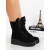 Ghete dama  cu platforma negre din material textil Mariko - Kalapod.net