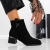 Botine dama cu toc negre din material textil Meriva, 2 - Kalapod.net
