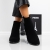 Botine dama cu toc negre din material textil Meriva, 3 - Kalapod.net
