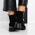 Botine dama cu toc negre din material textil Meriva, 5 - Kalapod.net