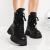 Ghete dama cu platforma negre din piele ecologica Elisha - Kalapod.net