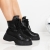 Ghete dama cu platforma negre din piele ecologica Elisha, 3 - Kalapod.net