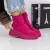 Ghete dama cu platforma fucsia din material textil Nerida - Kalapod.net