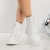 Ghete dama cu platforma albe din piele ecologica Nerida, 3 - Kalapod.net