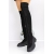 Cizme dama cu toc negre din material textil Olona, 4 - Kalapod.net
