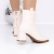Botine dama cu toc bej din piele ecologica Alaza, 5 - Kalapod.net