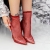 Botine dama cu toc rosii din material sintetic Carada, 3 - Kalapod.net