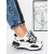 Pantofi sport dama alb cu negru din piele ecologica Mylara - Kalapod.net