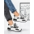 Pantofi sport dama alb cu negru din piele ecologica Mylara, 2 - Kalapod.net