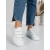 Pantofi sport dama albi din material sintetic Ekora, 4 - Kalapod.net
