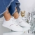 Pantofi sport dama albi cu roz din piele ecologica Evada - Kalapod.net