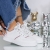 Pantofi sport dama albi cu roz din piele ecologica Evada, 2 - Kalapod.net