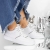 Pantofi sport dama albi cu gri din piele ecologica Evada - Kalapod.net