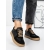Pantofi sport dama  negru cu bej din piele ecologica Veida, 4 - Kalapod.net