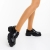 Pantofi casual dama negri din piele ecologica lacuita Rhodia - Kalapod.net