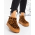 Ghete dama leopard din material textil Rosaza - Kalapod.net