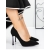 Pantofi dama cu toc negri din material textil Adorina, 5 - Kalapod.net