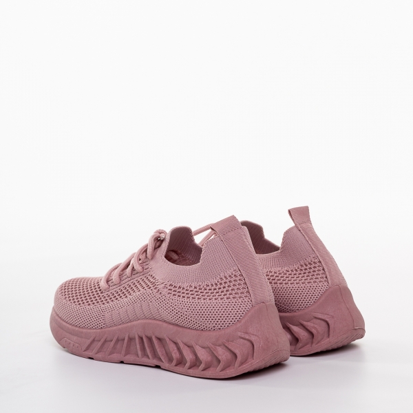 Pantofi sport copii roz din material textil Peyton, 4 - Kalapod.net
