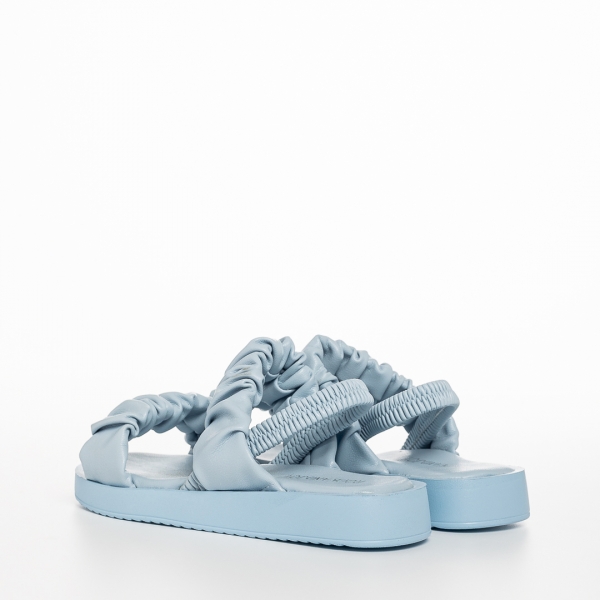 Sandale copii albastre din piele ecolgica Larry, 4 - Kalapod.net