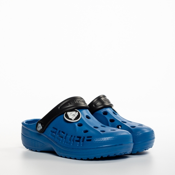 Papuci copii albastri inchis din material sintetic Harvey, 4 - Kalapod.net