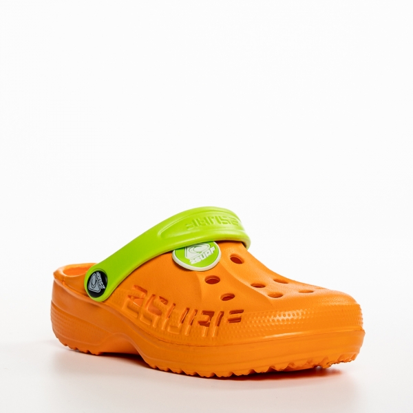 Papuci copii portocalii din material sintetic Harvey - Kalapod.net