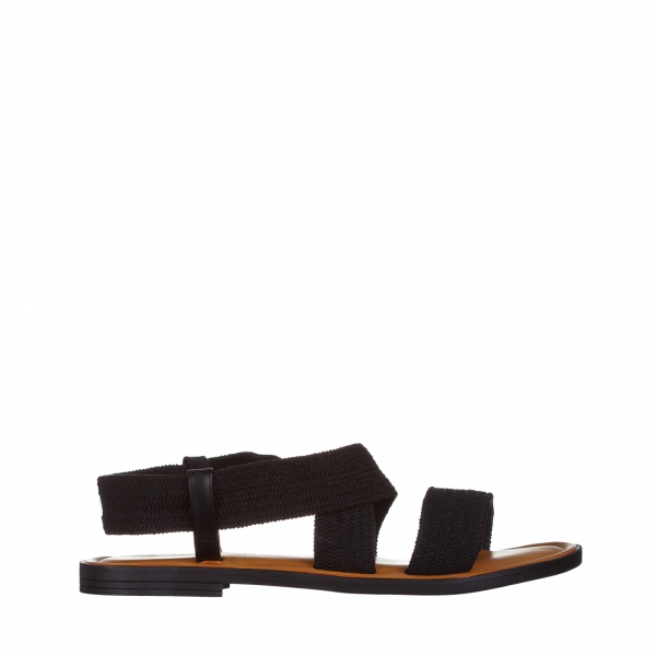 Sandale dama negre din material textil Carie, 2 - Kalapod.net
